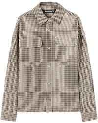 Palm Angels - Logo-Print Checked Overshirt - Lyst