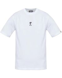 A Bathing Ape - T-Shirt Con Ricamo Ape Head - Lyst
