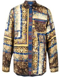 Pierre Louis Mascia - Baroque-pattern Print Silk Shirt - Lyst