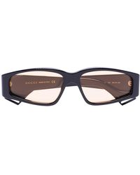 Gucci Schmale Sonnenbrille - Schwarz