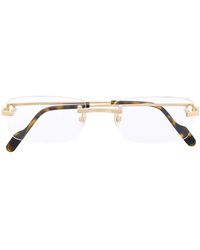 Cartier - Première De Cartier Rectangular-Frame Glasses - Lyst