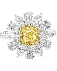 HYT Jewelry - Floral-Design Diamond Ring - Lyst