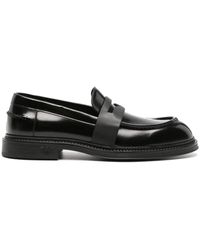 Emporio Armani - Patent-finish Leather Loafers - Lyst
