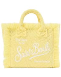 MC2 Saint Barth - Mini Vanity Zebra-Embossed Frayed Tote Bag - Lyst