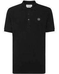 Philipp Plein - Hexagon Logo-plaque Cotton Polo Shirt - Lyst