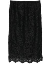 Marie Adam-Leenaerdt - Lace-Overlay Midi Skirt - Lyst