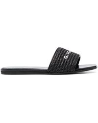Givenchy - 4g Leather Flat Sandals - Lyst
