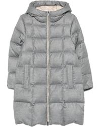Peserico - Quilted Hooded Coat - Lyst