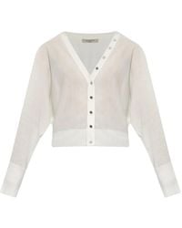 AllSaints - Button-Detailed V-Neck Cardigan - Lyst