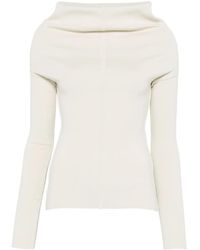 Rick Owens - Top drapeado de manga larga - Lyst