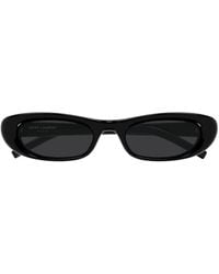 Saint Laurent - Sl 557 Shade Plump Oval-Frame Sunglasses - Lyst