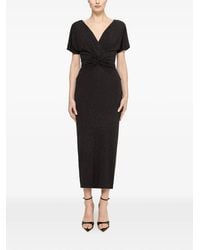 Nissa - Glitter V-Neck Maxi Dress - Lyst