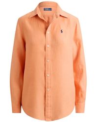 Polo Ralph Lauren - Logo-Embroidered Linen Shirt - Lyst