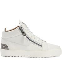 Giuseppe Zanotti - Kriss Leather Mid-Top Sneakers - Lyst