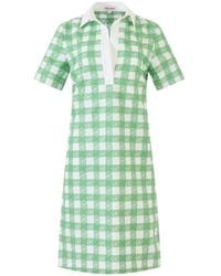 Rosie Assoulin - Embroidered Gingham Short Dress - Lyst