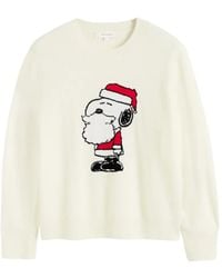 Chinti & Parker - Snoopy Santa Sweater - Lyst