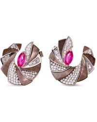 ANANYA - Mogra Miniature マルチストーン ピアス 18kホワイトゴールド - Lyst