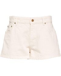 Miu Miu - Low-Rise Denim Shorts - Lyst