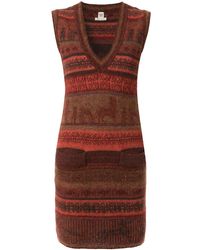 Hermès Mouwloze Jurk - Bruin