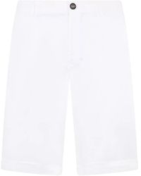 Moorer - Pantalones Cortos Chinos Con Botones - Lyst