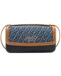 Liu Jo - Small Jacquard Denim Crossbody Bag - Lyst