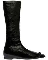 Courreges - Flat Buckle Vinyl Boots - Lyst