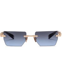 Balmain - Rectangle-Frame Sunglasses - Lyst