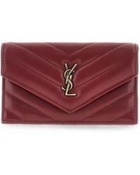 Saint Laurent - Cassandre Quilted Leather Card Holder - Lyst
