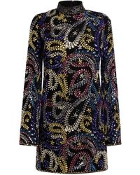 Etro - Vestido corto con bordado de cachemira - Lyst