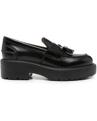 Miu Miu - Tassel-Detail Chunky-Sole Loafers - Lyst