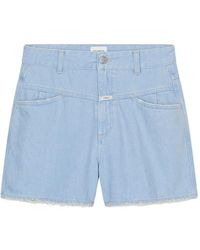 Closed - Jocy-X Frayed Denim Shorts - Lyst