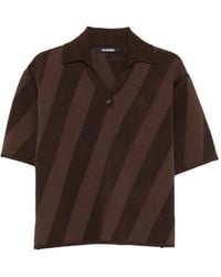 Jacquemus - Gestreiftes Poloshirt Mit V-Ausschnitt - Lyst