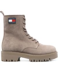 Tommy Hilfiger - Suede Lace-Up Boots - Lyst