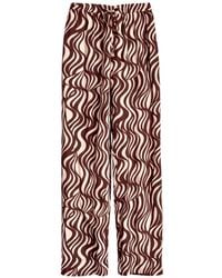 Enza Costa - Resort Wave-Print Drawstring Trousers - Lyst