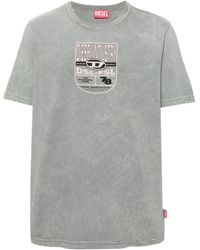 DIESEL - T-shirt T-JUST-N17 con effetto vissuto - Lyst