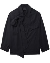 Simone Rocha - Bow-detail Cotton Shirt Jacket - Lyst