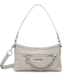 Love Moschino - Logo-Lettering Chain-Detail Shoulder Bag - Lyst