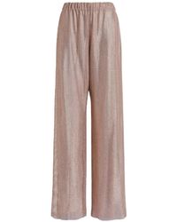 Alberta Ferretti - High-Waist Wide-Leg Trousers - Lyst