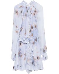 Zimmermann - Mono corto con motivo floral y volantes - Lyst