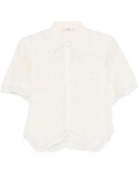 Ermanno Scervino - Embroidered Cotton Shirt - Lyst