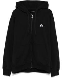 Marine Serre - Felpa Con Cappuccio, Zip E Logo Moon - Lyst