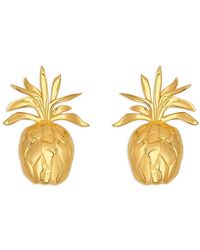 Oscar de la Renta - Pineapple Clip-On Earrings - Lyst