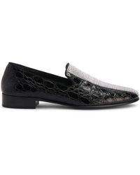 Giuseppe Zanotti - Tuxedo Diamond Leather Loafers - Lyst