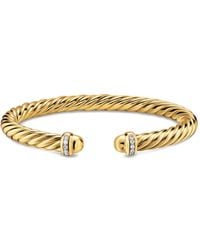 David Yurman - Pulsera Cablespira® Flex en oro amarillo de 18 ct con diamantes - Lyst