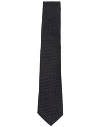 Tagliatore - Basket-Weave Silk Tie - Lyst