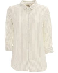 Barbour - Gestreept Linnen Blouse - Lyst