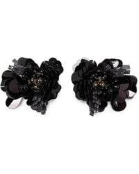 Biyan - Pendientes Con Motivo Floral Y Lentejuelas - Lyst