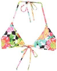 Moschino - Floral-Print Bikini Top - Lyst