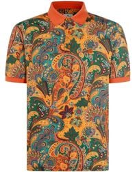 Etro - Paisley Print Polo - Lyst
