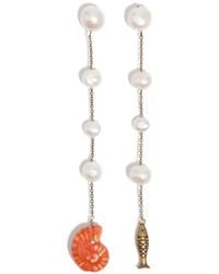 Bimba Y Lola - Faux-Pearl Drop Earrings - Lyst